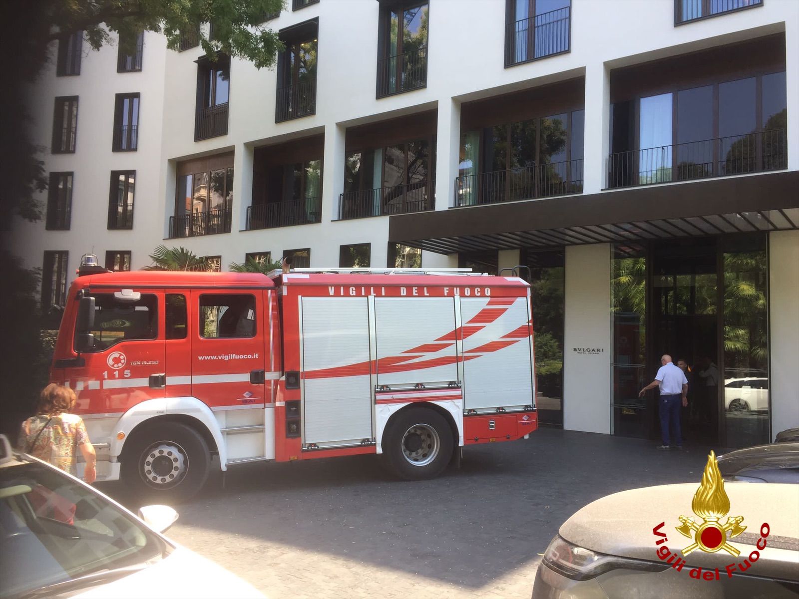 Hotel Bulgari principio di incendio nella spa